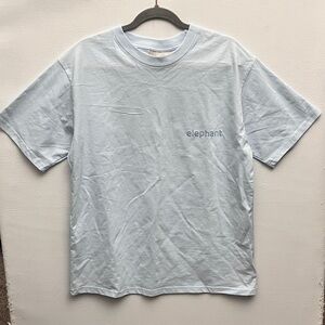 Choolay Light Blue Heavyweight Thick Men's Elephant T-Shirt Medium